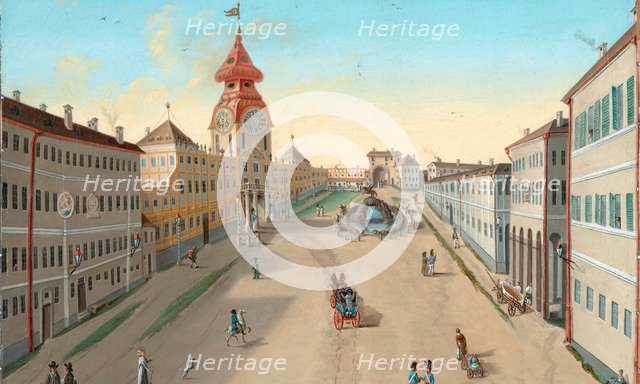 The Mirabell Square in Salzburg (Detail), ca 1810-1815.