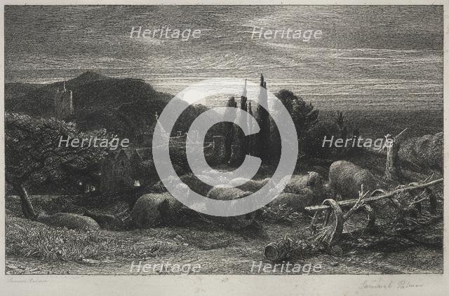 The Rising Moon. Creator: Samuel Palmer (British, 1805-1881).