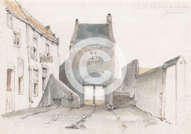 Steigerpoort in Leerdam, 1832-1880. Creator: Jan Weissenbruch.