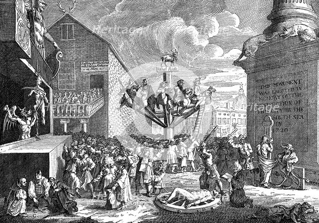 'A Satire on the South Sea Company', 1721. Artist: William Hogarth
