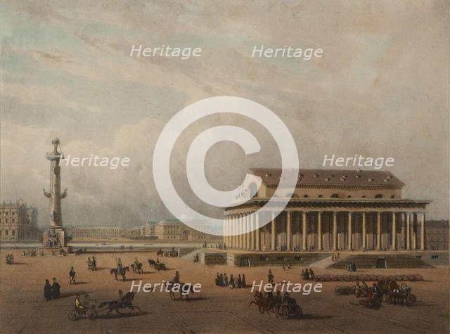 Stock exchange in Saint Petersburg, End 1840s. Creator: Bichebois, Louis-Pierre-Alphonse (1801-1850).