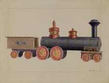 Toy Locomotive, c. 1936. Creator: John Fisk.