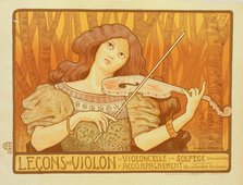 Affiche pour "Leçons de Violon", c1899. Creator: Paul Berthon.