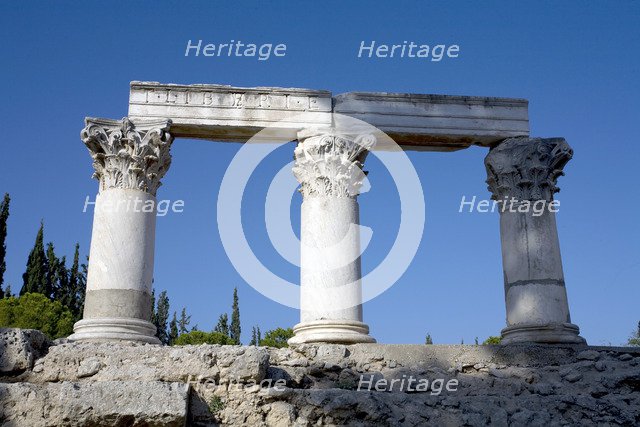 The Temple of Octavia (Temple E) at Corinth, Greece. Artist: Samuel Magal