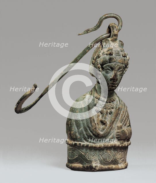 Steelyard Weight with a Bust of a Byzantine Empress and a Hook, Byzantine, 400-450. Creator: Unknown.