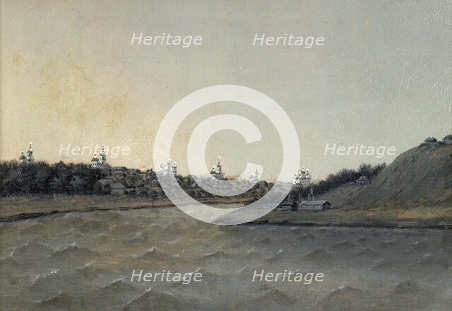 View of the City of Tyumen' on the Right Bank of the Tura River. Kurbatov Plant, 1880-1889. Creator: Pavel Mikhailovich Kosharov.