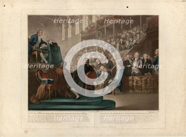 Louis XVI before the National Convention in December 1792, 1796. Creator: Vendramini, Giovanni (John) (1769-1839).