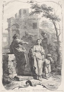 Hagar Sent into the Wildnerness, 1758. Creator: Francesco Bartolozzi.