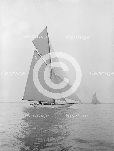 'The Lady Anne' sailing in gentle breeze, 1913. Creator: Kirk & Sons of Cowes.