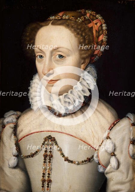 Jeanne d'Albret, Queen of Navarre (1528-1572), c. 1570. Creator: Clouet, François (1510-1572).