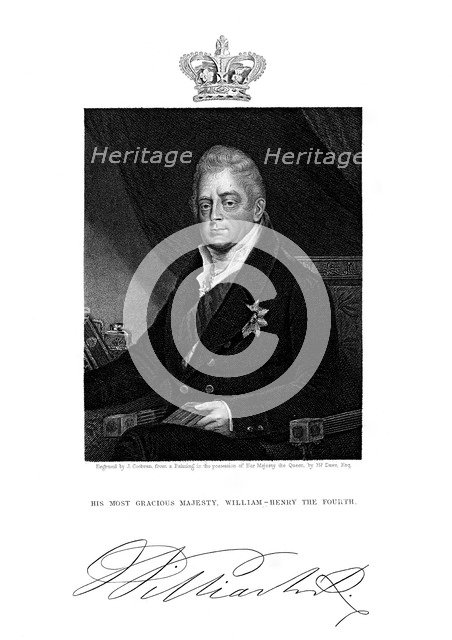 William IV, King of Great Britain and Ireland and of Hanover, 19th Century.Artist: J Cochran