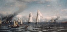 Finish First International Race for America's Cup, August 8, 1870, 1870. Creator: Samuel Colman.