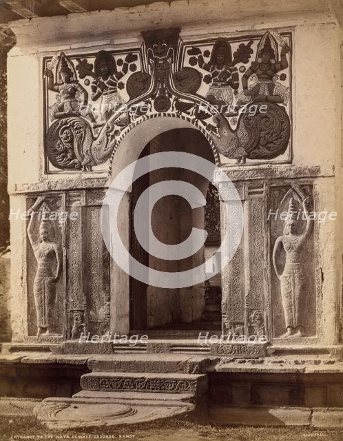 Entrance to the Nata Dewale Grounds, Kandy, c. 1880. Creator: Scowen & Co. (British, active Ceylon, 1876-1895).