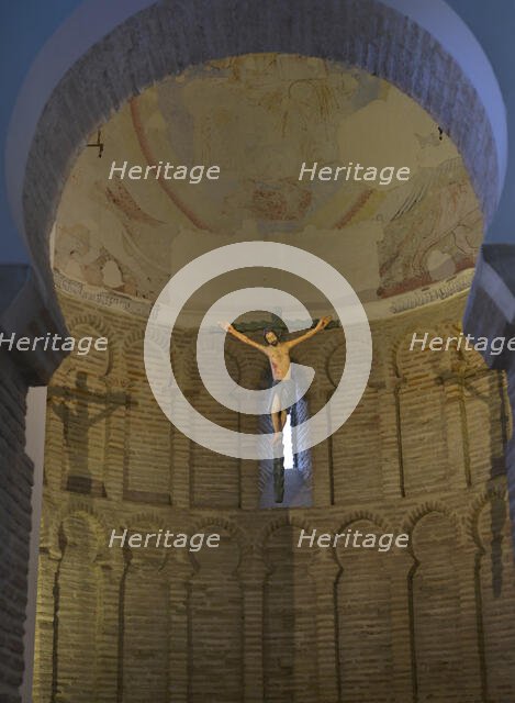 Christ crucified, Cristo de la Luz Shrine, Toledo, Castile-La Mancha, Spain, 2022.  Creator: LTL.