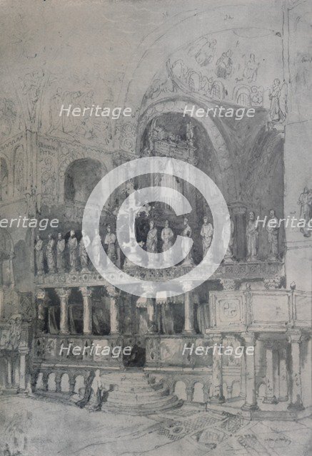 'Interior of St. Mark's', c1830, (1925). Creator: Samuel Prout.