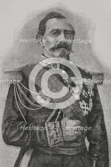 Charles Denis Bourbaki, (1816-1897), French general, 1891. Detail.  Creator: Unknown.