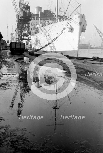 'Straithaird' in dock at Tilbury Docks, Essex, c1945-c1965. Artist: SW Rawlings