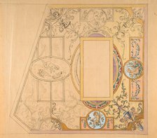 Design for a ceiling decoration, 19th century. Creator: Anon.