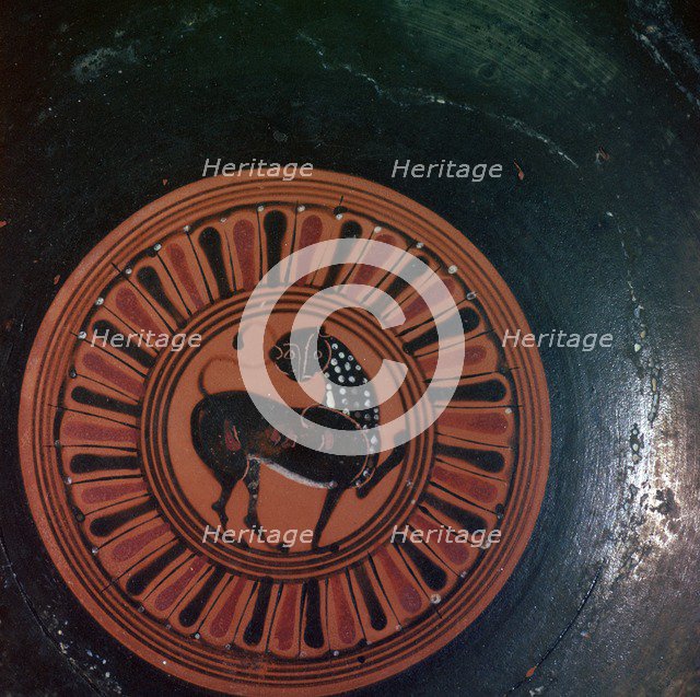 Motif from Corinthian-style dish, 6th century BC. Artist: Unknown