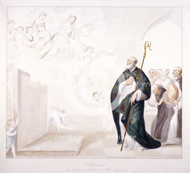 St Dunstan, c1750.  Artist: GP Harding 