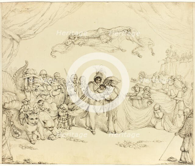 Oberon and Titania, from A Midsummer Night's Dream, n.d. Creator: Charles Kirkpatrick Sharpe.