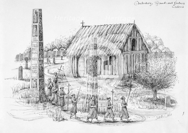 Glastonbury, 7th century, (1990-2010). Artist: Judith Dobie.