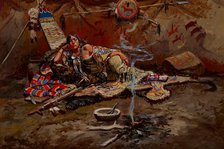 Waiting and Mad, 1899. Creator: Charles Marion Russell.