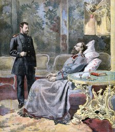 The Tsarevich Nicholas and his father Tsar Alexander III of Russia, 1894. Artist: F Meaulle