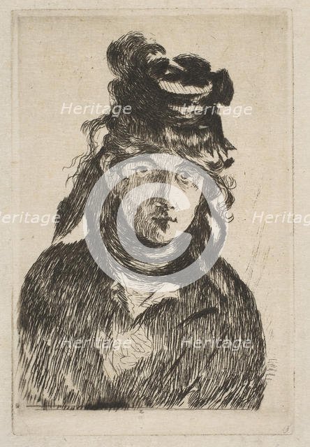 Berthe Morisot, 1872. Creator: Edouard Manet.