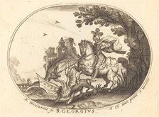 Saint George and the Dragon. Creator: Balthasar Moncornet.