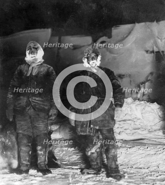 Georgii Iakovlevich Sedov and Iugan, a Sailor; return to the Ship After a Ten-Day Excursion, 1912. Creator: Mikhail Alekseevich Pavlov.