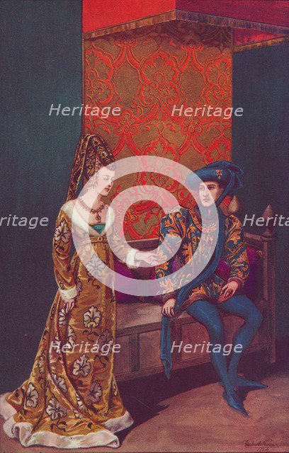 'Philippe Le Bon, Duke of Burgundy and Isabelle of Portugal, 1440-1445', 1926. Artist: Herbert Norris.