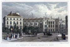 St Andrews Place, Regent's Park, London, 1828.Artist: William Radclyffe