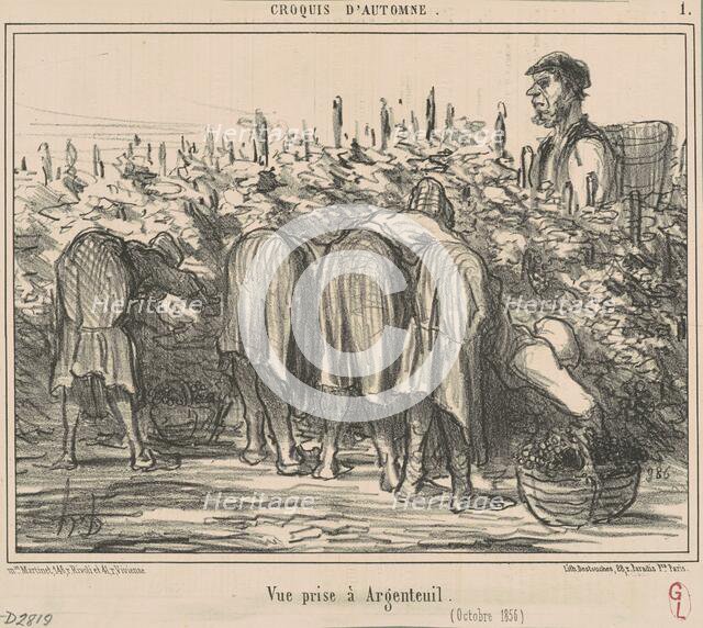 Vue prise a Argenteuil (Octobre 1856), 19th century. Creator: Honore Daumier.