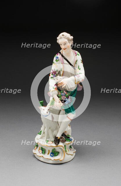 Figure of a Man and Dog, Germany, Late 18th century. Creator: Unknown.