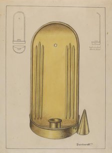 Brass Candle Holder, c. 1936. Creator: Gerald Bernhardt.