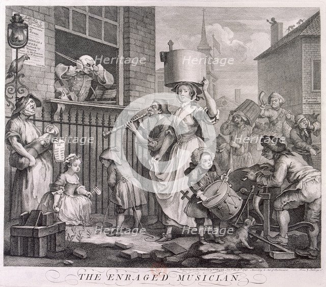 'The Enraged Musician', 1741. Artist: William Hogarth