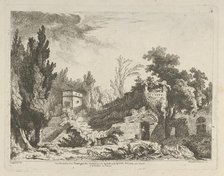 Vue des restes d'un théâtre from Differentes vues dessiné d'après nature... dans l..., 18th century. Creator:  Adélaide Allou.