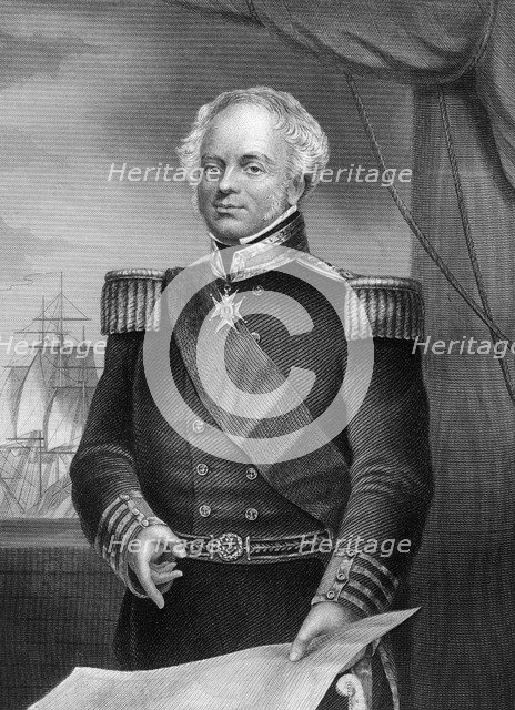 Admiral Thomas Dundas (d1841), British naval officer of the Napoleonic Wars, 1857.Artist: DJ Pound