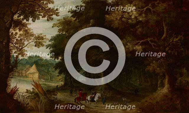 Landscape-Walk through a Forest, 1st quarter of 17th century. Creator: Jasper van der Laanen.