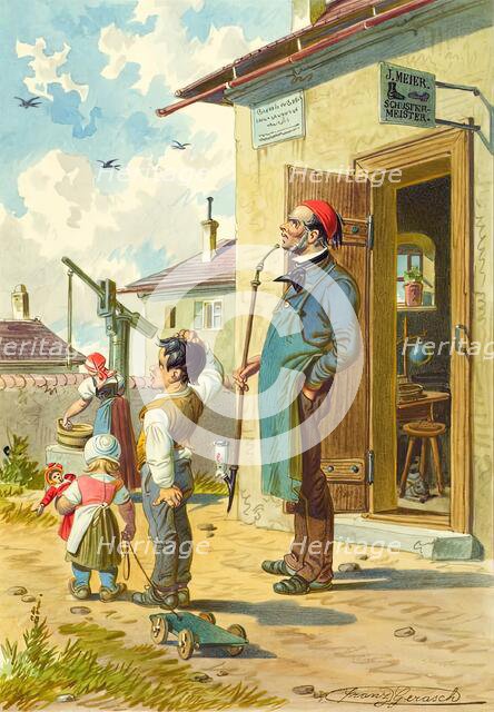 The shoemaker, 1848. Creator: Franz Gerasch.