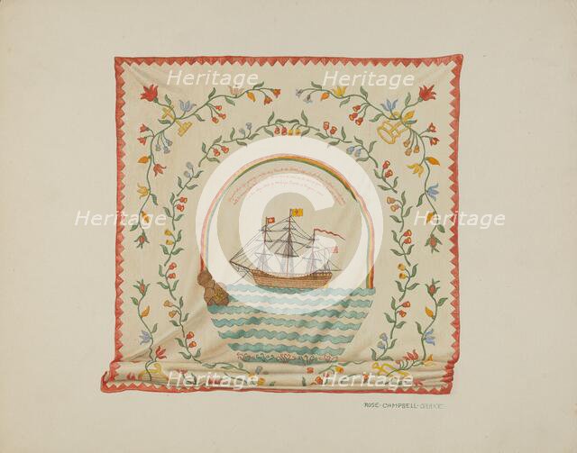 Applique Bedspread, c. 1940. Creator: Rose Campbell-Gerke.