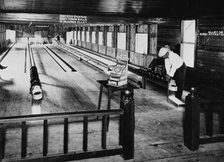 Olentangy Park bowling alleys, Columbus, Ohio, between 1895 and 1910. Creator: Unknown.