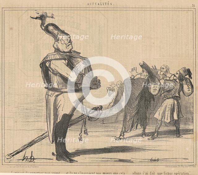 Comment, ils emportent mon argent ..., 19th century. Creator: Honore Daumier.
