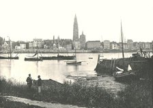 View across the River to the Cathedral, Antwerp, Belgium, 1895.  Creator: Unknown.