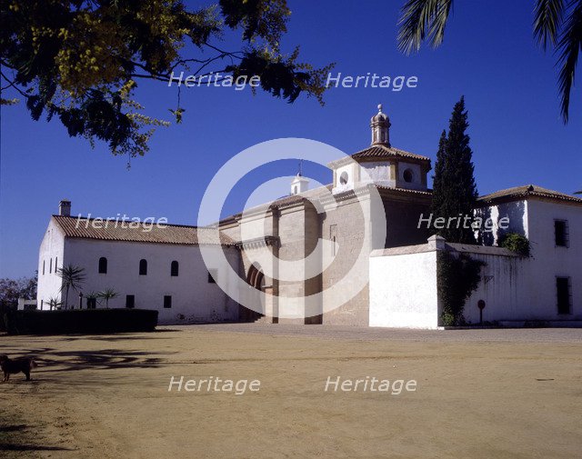 Exterior view of the Monastery of La Rabida at Palos de la Frontera (Huelva).