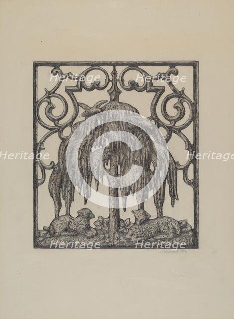 Cemetary Gate, 1937. Creator: Austin L. Davison.