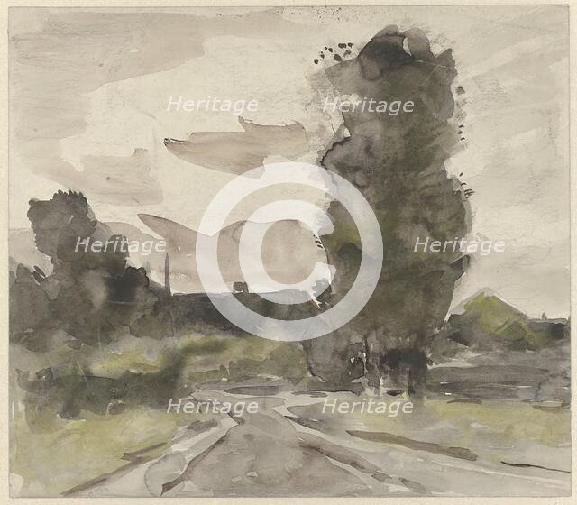 Landscape with road, 1864-1936. Creator: Johannes Cornelis van Essen.