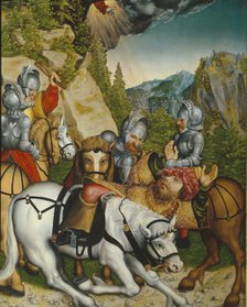 The Conversion on the Way to Damascus. Artist: Cranach, Lucas, the Younger (1515-1586)