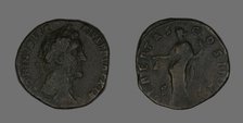 Sestertius (Coin) Portraying Emperor Antoninus Pius, 155-156. Creator: Unknown.